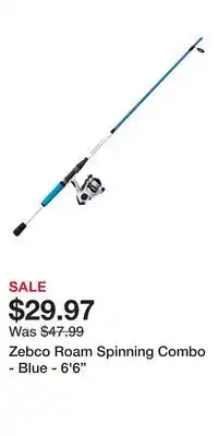 Cabela's Zebco Roam Spinning Combo - Blue - 6'6 offer
