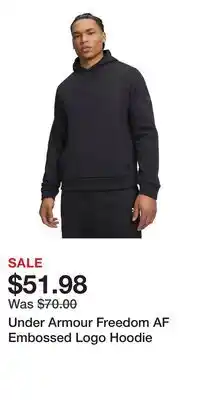 Cabela's Under Armour Freedom AF Embossed Logo Hoodie offer