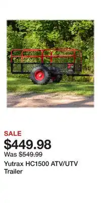 Cabela's Yutrax HC1500 ATV/UTV Trailer offer