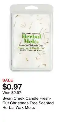 Cabela's Swan Creek Candle Fresh-Cut Christmas Tree Scented Herbal Wax Melts offer