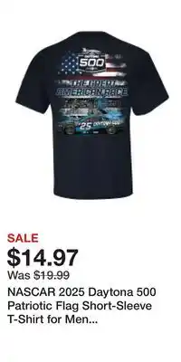 Cabela's NASCAR 2025 Daytona 500 Patriotic Flag Short-Sleeve T-Shirt for Men - Navy - S offer