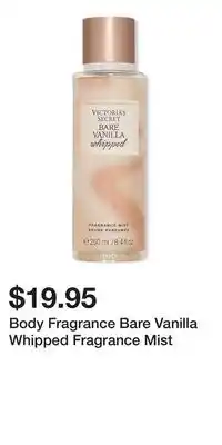 Victoria's Secret Body Fragrance Bare Vanilla Whipped Fragrance Mist offer