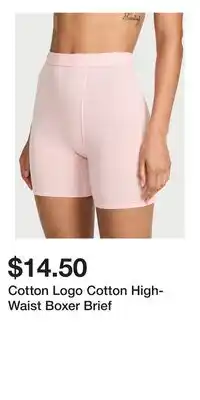 Victoria's Secret Cotton Logo Cotton High-Waist Boxer Brief offer
