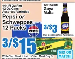 SuperFresh Pepsi or Schweppes offer