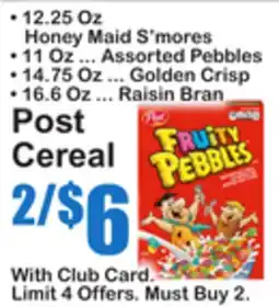 SuperFresh Post Cereal offer