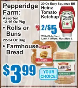 SuperFresh Pepperidge Farm: Assorted Rolls or Buns • Farmhouse Bread offer