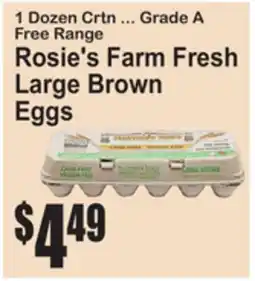 SuperFresh Rosie's Farm Fresh Large Brown Eggs offer
