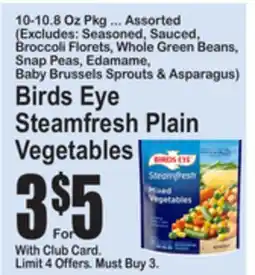 SuperFresh Birds Eye Steamfresh Plain Vegetables offer
