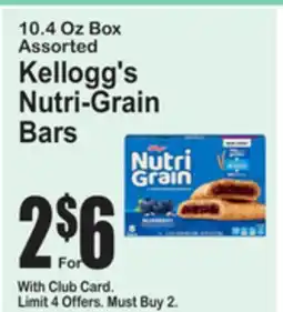 SuperFresh Kellogg's Nutri-Grain Bars offer
