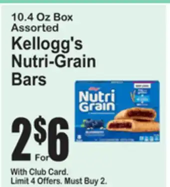 SuperFresh Kellogg's Nutri-Grain Bars offer