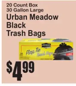 SuperFresh 20 Count Box 30 Gallon Large Urban Meadow Black Trash Bags offer