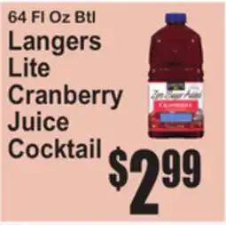 SuperFresh Langers Lite Cranberry Juice Cocktail offer