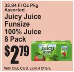 SuperFresh Juicy Juice Funsize 100% Juice offer