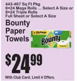 SuperFresh Bounty Paper Towels offer