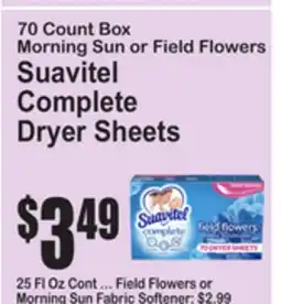 SuperFresh Suavitel Complete Dryer Sheets offer