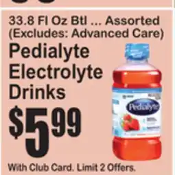 SuperFresh Pedialyte Electrolyte Drinks offer