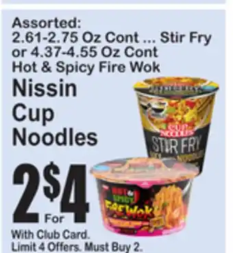 SuperFresh Nissin Cup Noodles offer