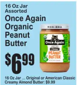SuperFresh Once Again Organic Peanut Butter offer