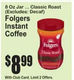 SuperFresh Folgers Instant Coffee offer