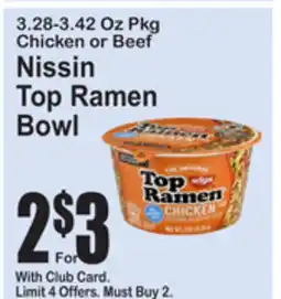 SuperFresh Nissin Top Ramen Bowl offer