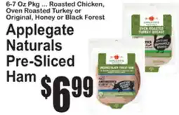 SuperFresh Applegate Naturals Pre-Sliced Ham offer