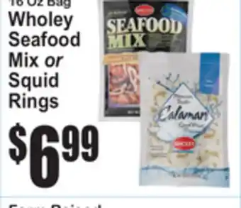 SuperFresh 16 Oz Bag Wholey Seafood Mix or Squid Rings offer