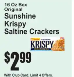 SuperFresh Original Sunshine Krispy Saltine Crackers offer