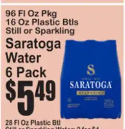 SuperFresh Saratoga Water offer