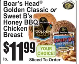 SuperFresh Boar's Head Golden Classic or Sweet B's Honey BBQ Chicken Breast offer