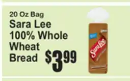 SuperFresh Sara Lee 100% Whole Wheat Bread offer