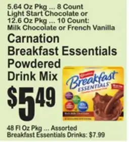 SuperFresh Carnation Breakfast Essentials Powdered Drink Mix offer