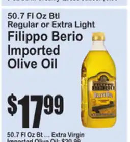 SuperFresh 50.7 Fl Oz Btl Regular or Extra Light Filippo Berio Imported Olive Oil offer