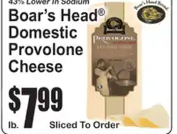 SuperFresh Boar's Head Domestic Provolone Cheese offer