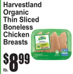 SuperFresh Harvestland Organic Thin Sliced Boneless Chicken Breasts offer
