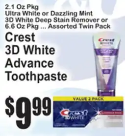 SuperFresh Crest 3D White Advance Toothpaste offer
