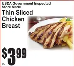 SuperFresh USDA Government Inspected Store Made Thin Sliced Chicken Breast offer
