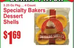SuperFresh Specialty Bakers Dessert Shells offer