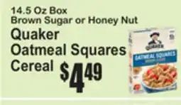 SuperFresh Quaker Oatmeal Squares Cereal offer