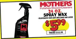 Ollie's MOTHERS 24 OZ. SPRAY WAX offer