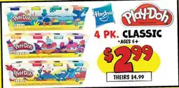 Ollie's Hasbro 4 PK. CLASSIC Play-Doh offer