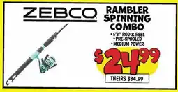 Ollie's ZEBCO Rambler Spinning Combo offer