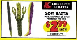 Ollie's BIG BITE BAITS SOFT BAITS offer