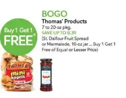 Publix Thomas' Products offer
