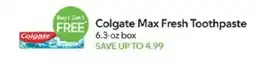 Publix Colgate Max Fresh Toothpaste offer