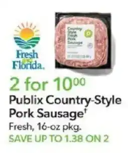Publix Publix Country-Style Pork Sausage offer