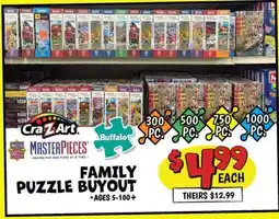 Ollie's FAMILY PUZZLE BUYOUT offer