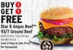 Brookshire's Star B Angus Beef 93/7 Ground Beef offer