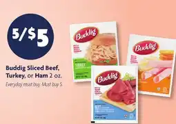 Family Dollar Buddig Sliced Beef, Turkey, or Ham offer