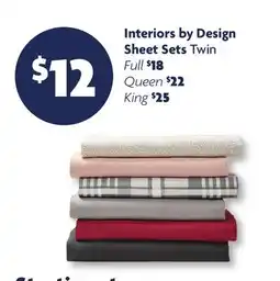 Family Dollar Interiors by Design Sheet Sets Twin offer