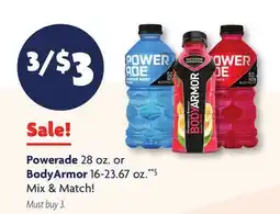 Family Dollar Powerade 28 oz. or BodyArmor 16-23.67 oz offer